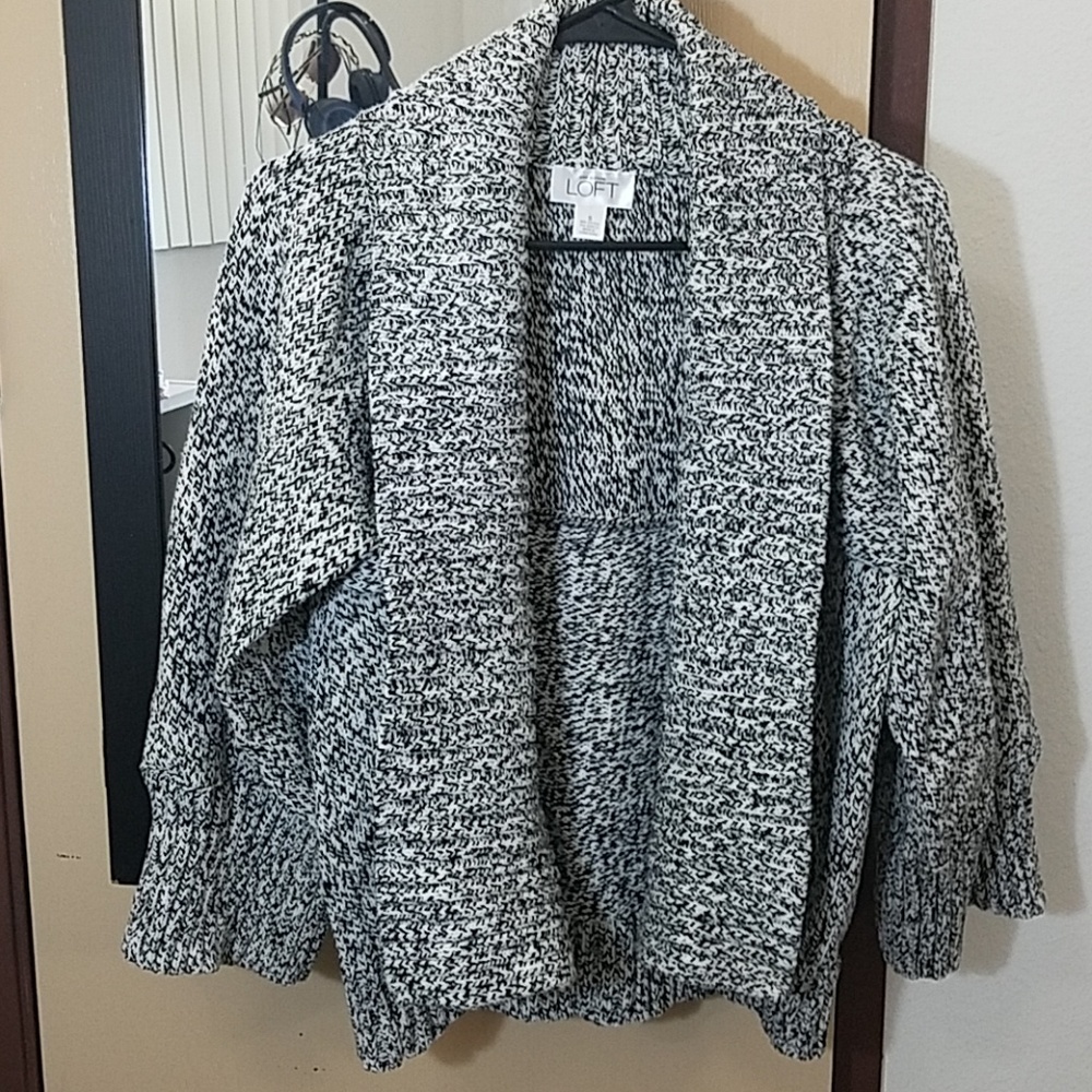 Ann Taylor Loft thick knit marl sweater short